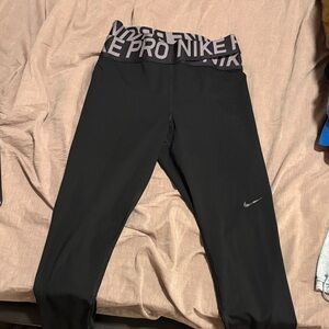 Nike Black Leggings with Logo Waistband